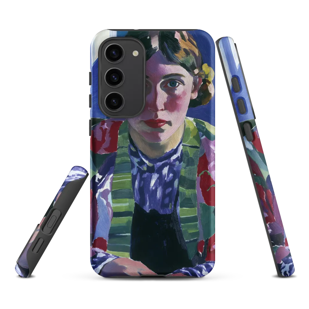 Vibrant Gaze: A Modernist Portrait
