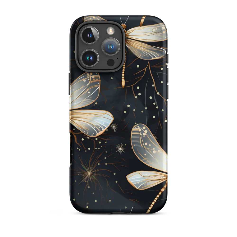 Ethereal Dance: Dragonflies in a Midnight Garden