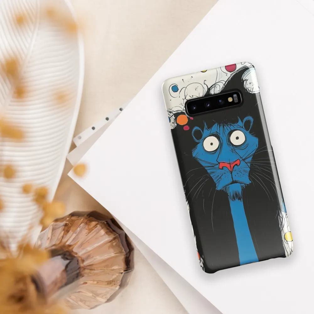 Whimsical Blue Lion | Phone Case |  S10 Plus | Snap Case | Glossy