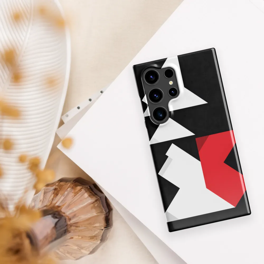 Geometric Symphony in Contrast | Phone Case |  S24 Ultra | Snap Case | Glossy