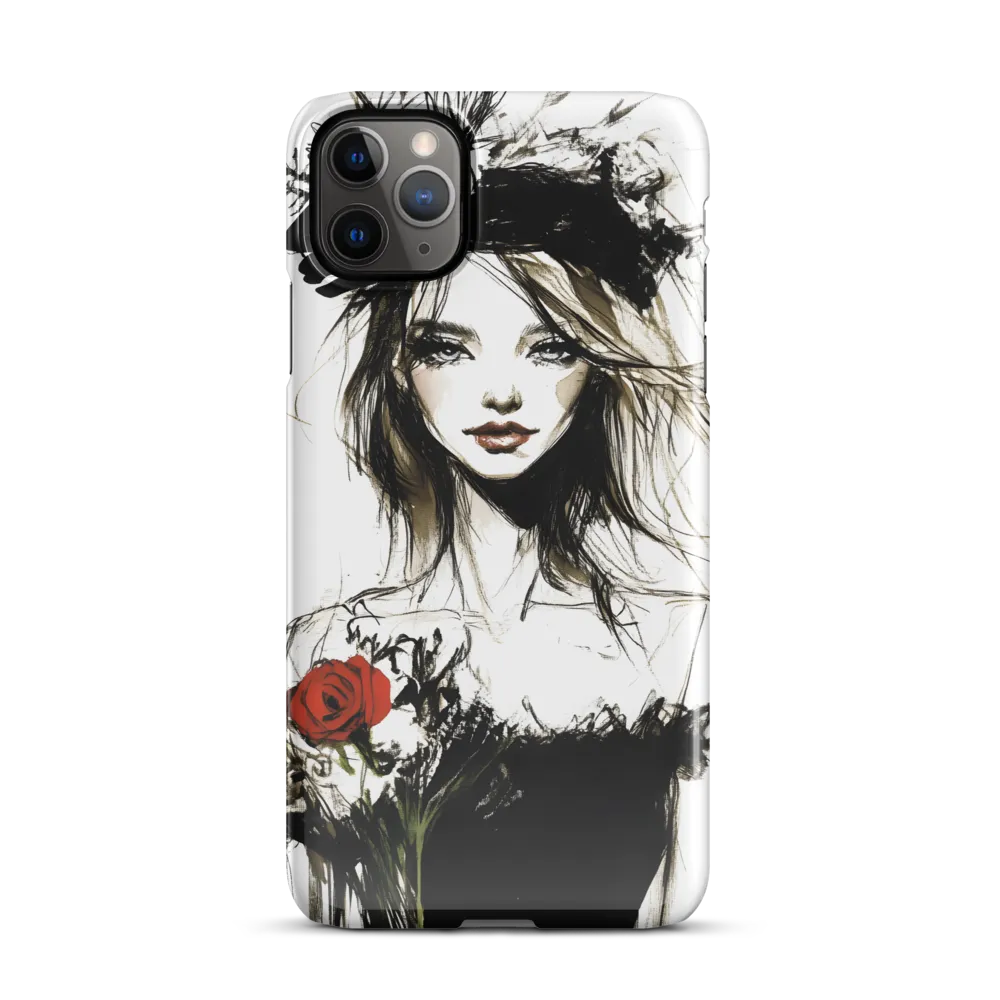 Elegance in Black and Red | Phone Case |  11 Pro Max | Snap Case | Glossy