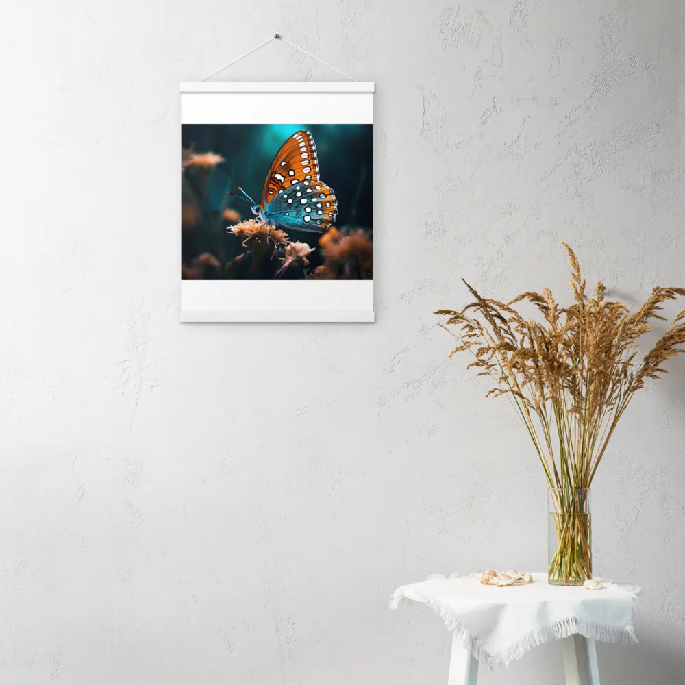 Whispers of Color: The Butterfly's Embrace | Poster With White Wood Hanger | 16″×20″