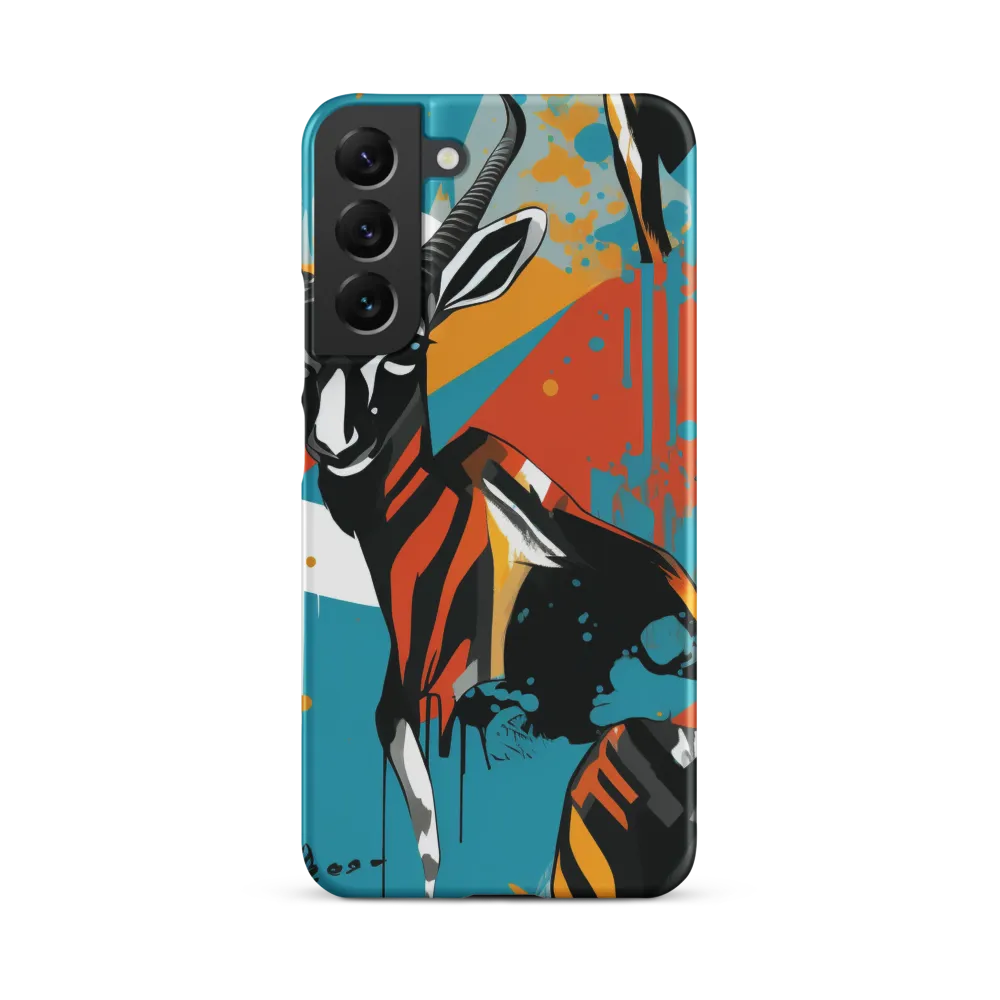 Dynamic Antelope in Vivid Abstract
