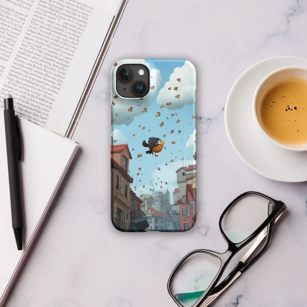 A Whimsical Flight Through Bread and Sky | Phone Case |  15 Plus | Snap Case | Matte