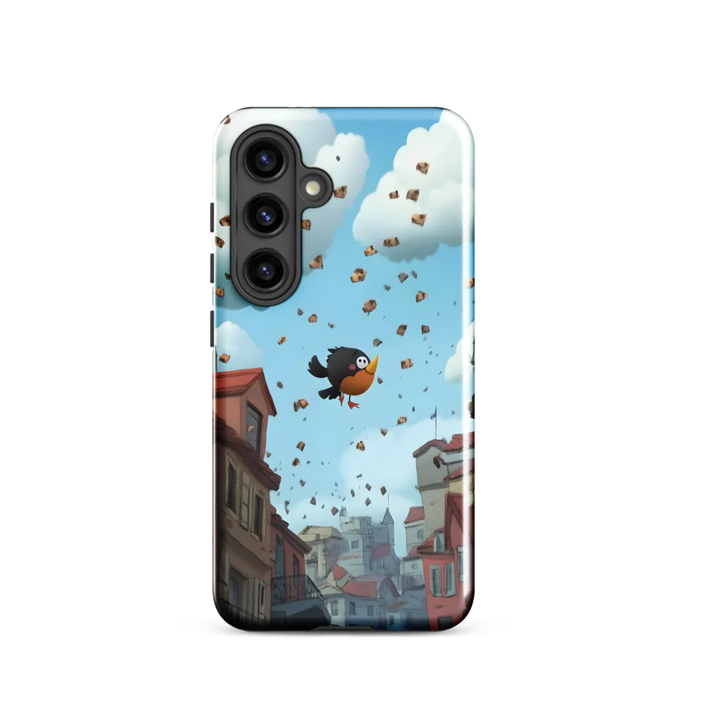 A Whimsical Flight Through Bread and Sky | Phone Case |  S24 | Tough Case | Glossy