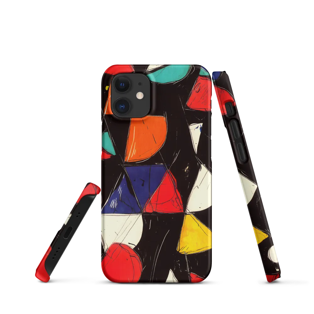 Vibrant Geometric Symphony | Phone Case |  12 Mini | Snap Case | Matte