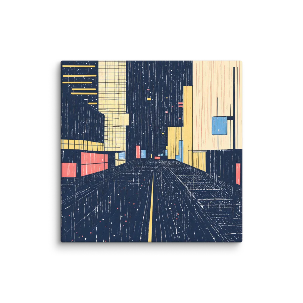 Urban Solitude: A Minimalist Perspective | Canvas | 37″×37″