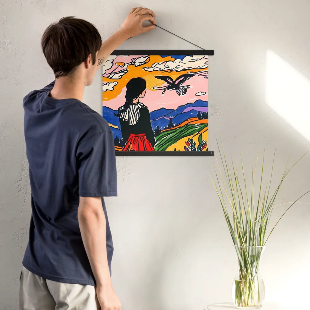 A Journey into Freedom | Poster With Black Wood Hanger | 18″×18″