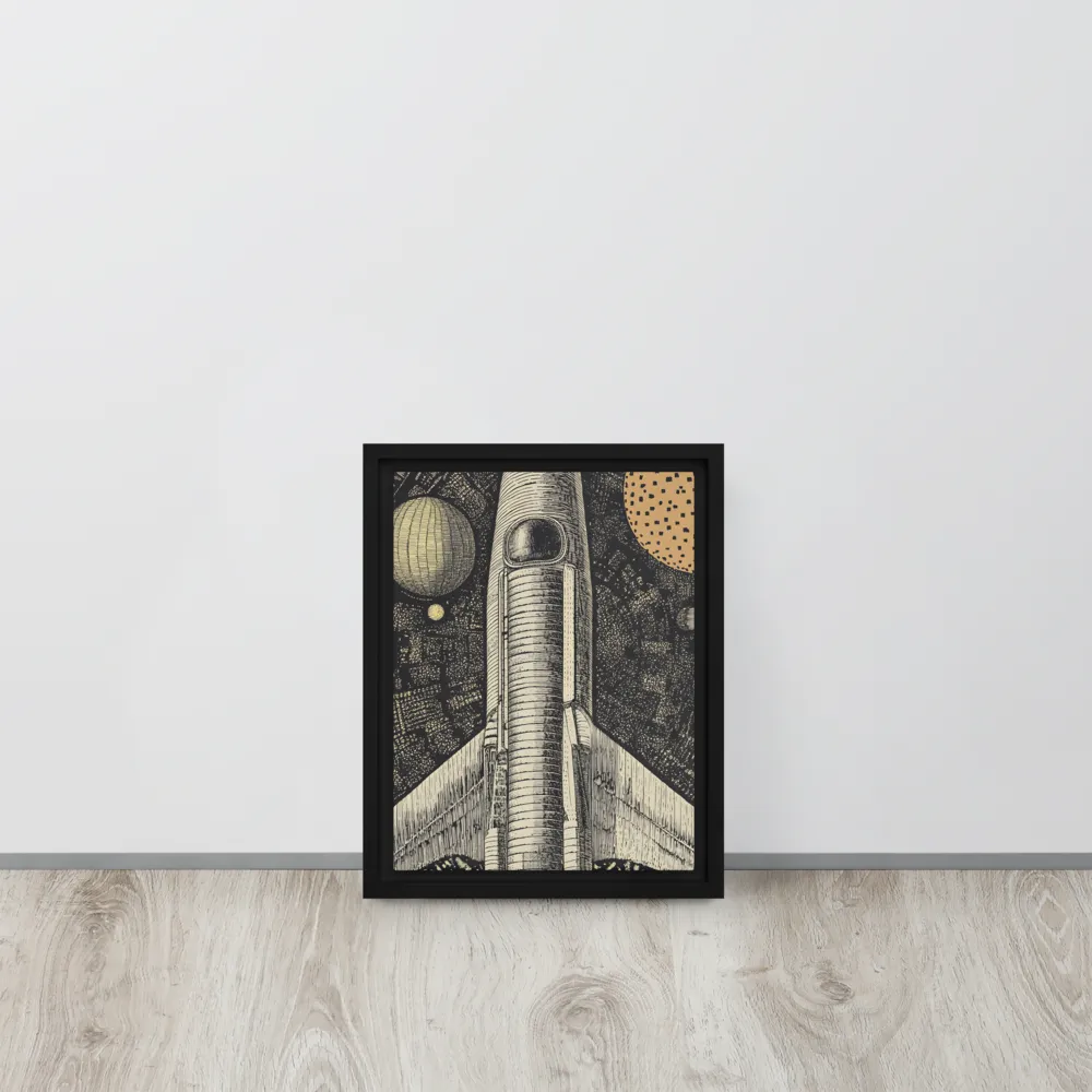 Voyage to the Unknown | Canvas with Black Frame | 9″×12″