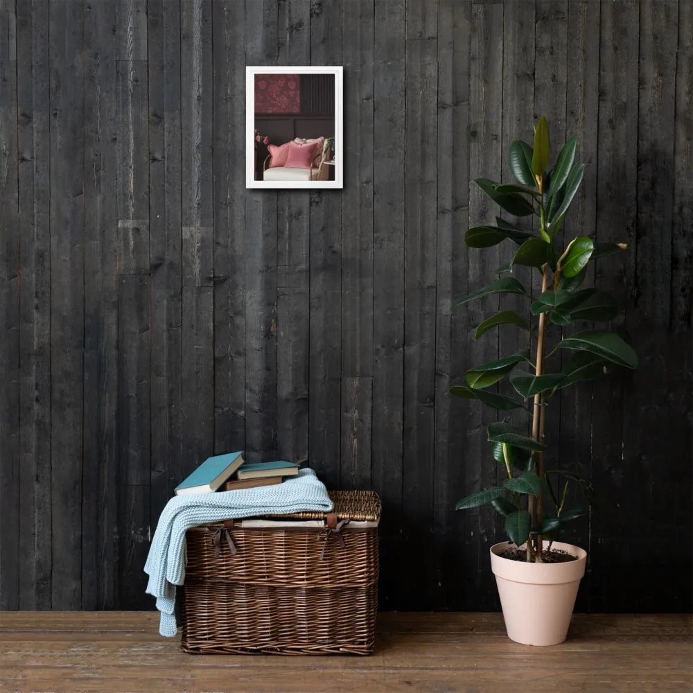 Elegance in Contrast: A Modern Interior Design | Canvas with White Frame | 9″×12″