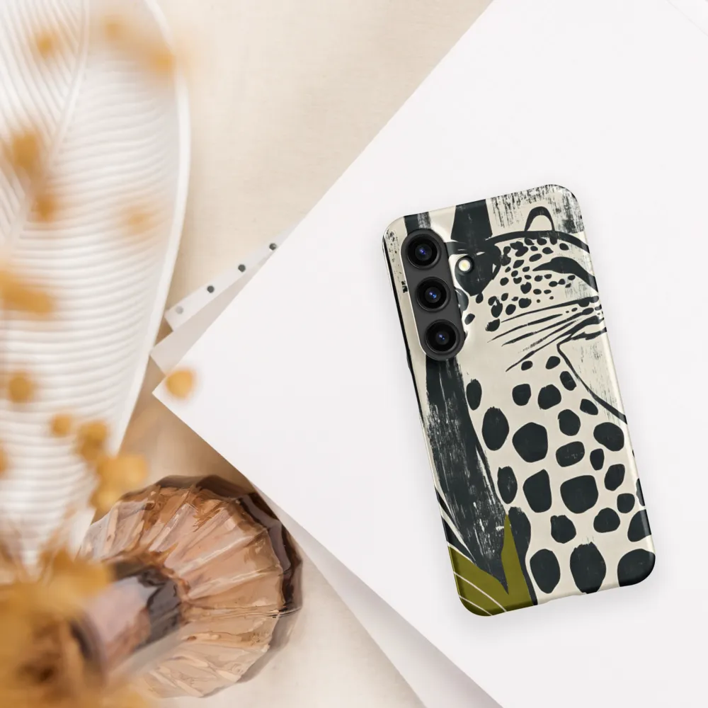 Leopard in Silhouette: A Modern Appeal | Phone Case |  S24 | Snap Case | Matte