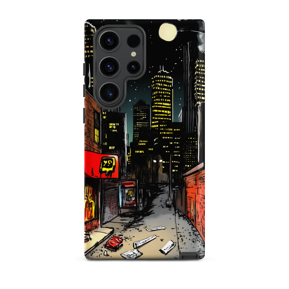 Nocturnal Cityscape: The Hidden Alley | Phone Case |  S23 Ultra | Tough Case | Matte