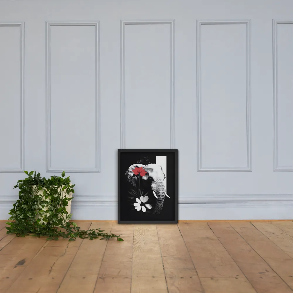 Elephant Harmony | Poster with Black Frame | 16″×20″