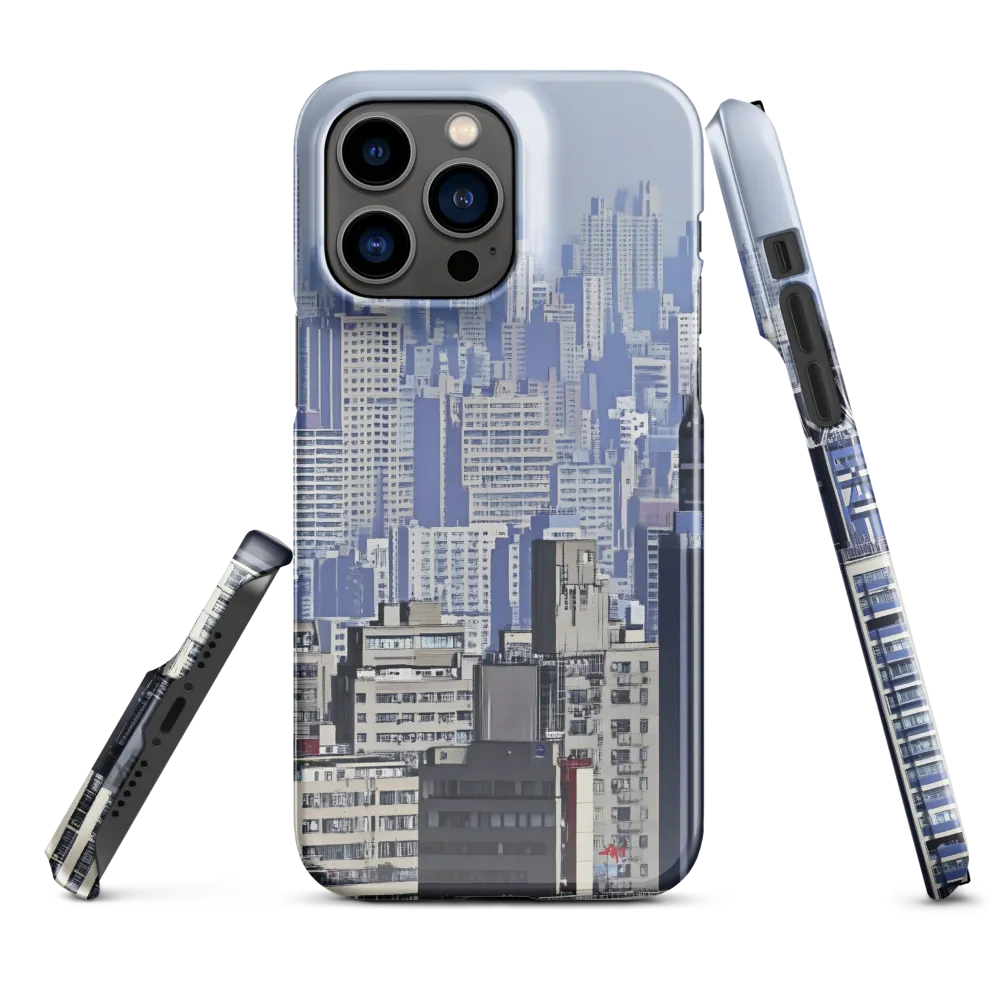 Urban Symphony: A Cityscape in Blues and Grays