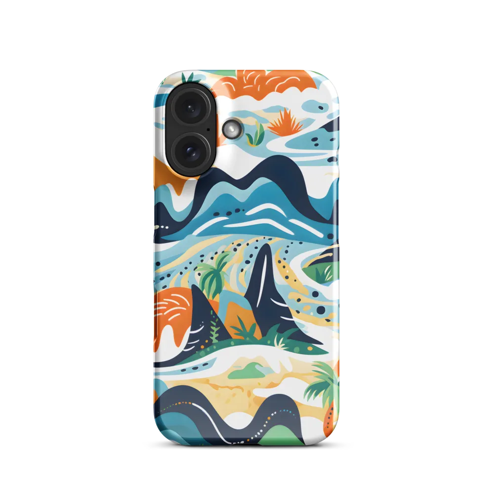 Abstract Tropical Landscape | Phone Case |  16 | Snap Case | Glossy