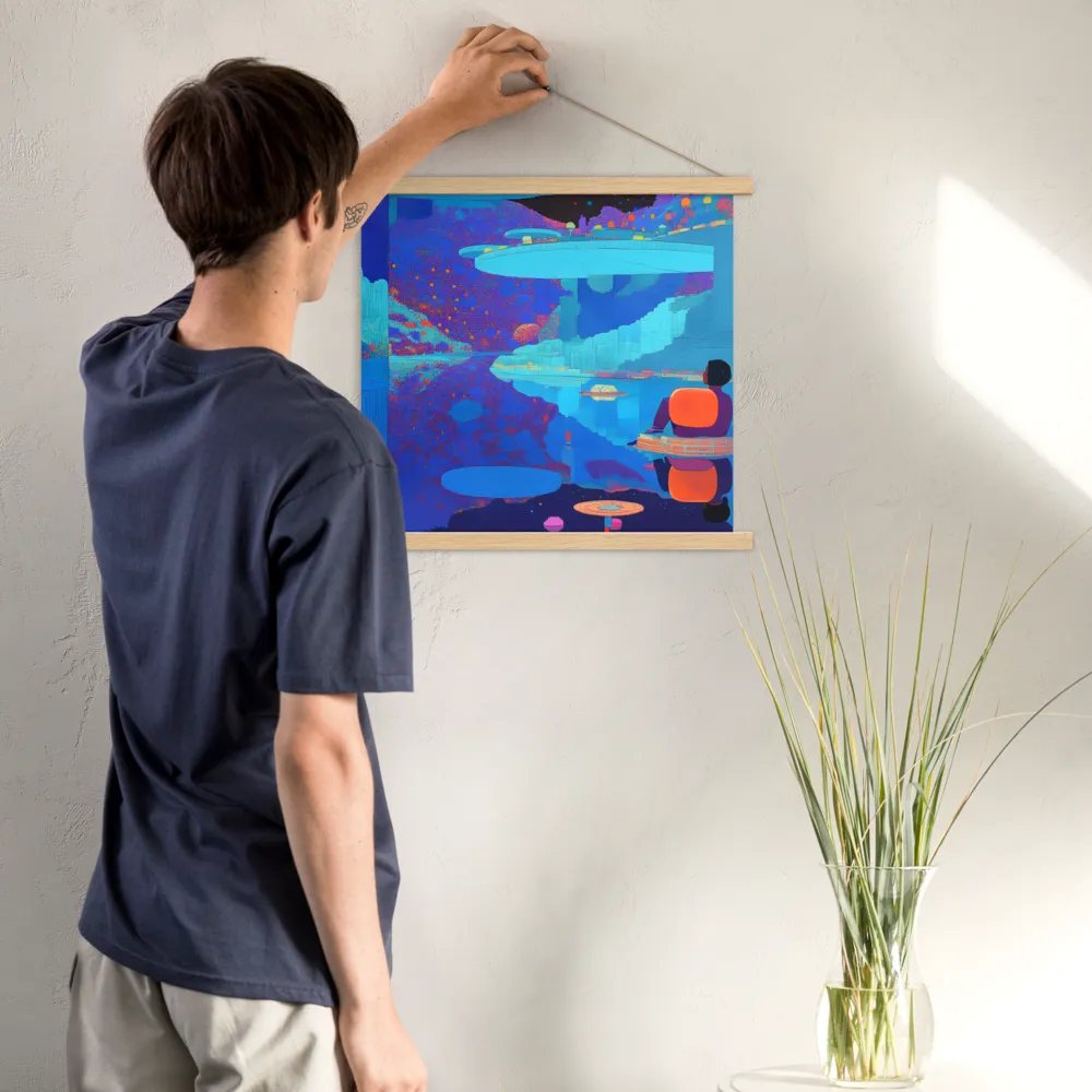 Reflections of Serenity | Poster With Oak Wood Hanger | 18″×18″