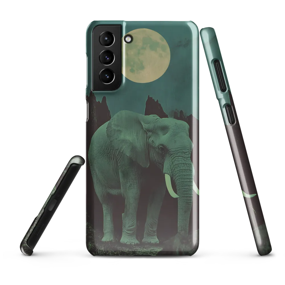 Ethereal Presence: Elephant Under a Full Moon