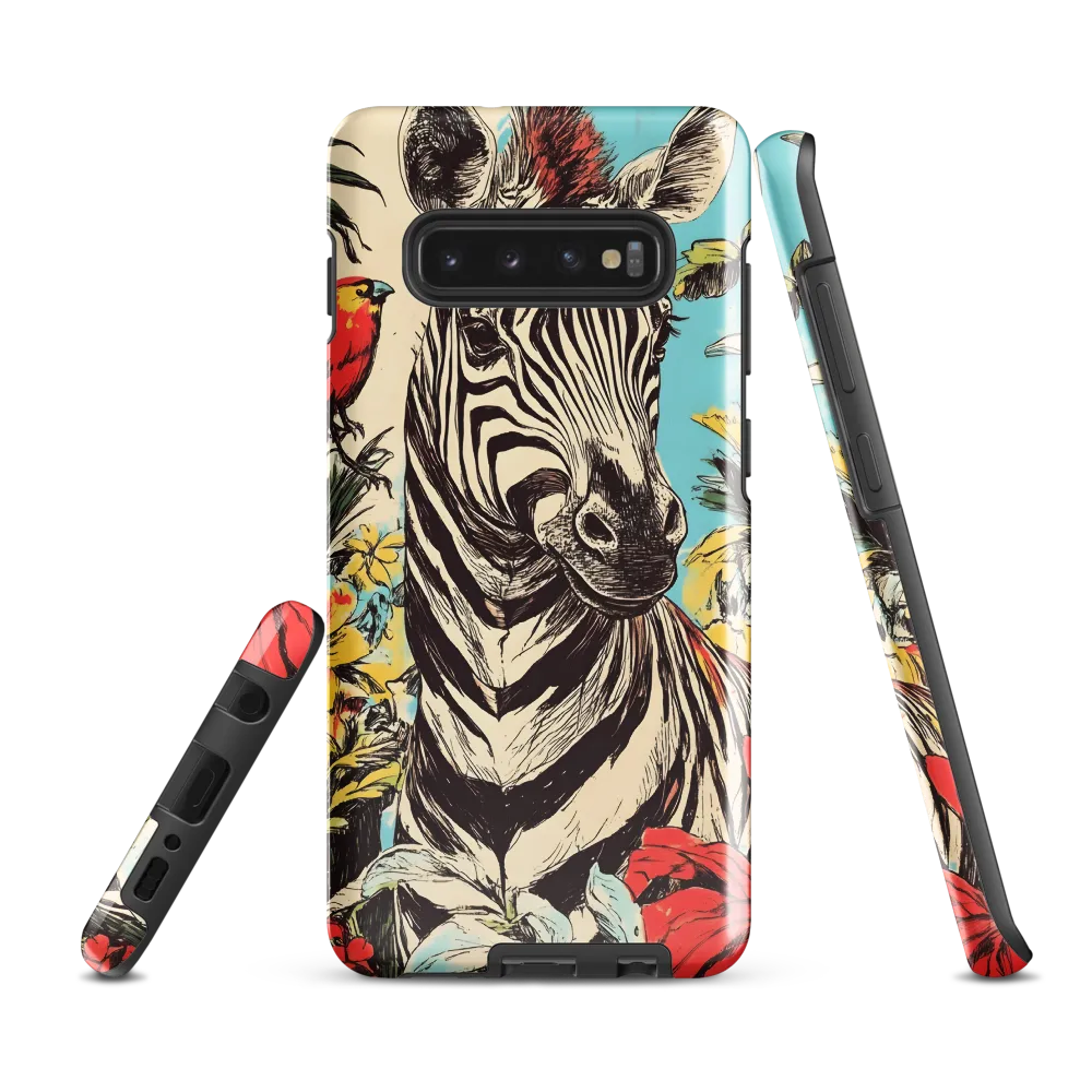 Zebra in Tropical Reverie | Phone Case |  S10 Plus | Tough Case | Glossy