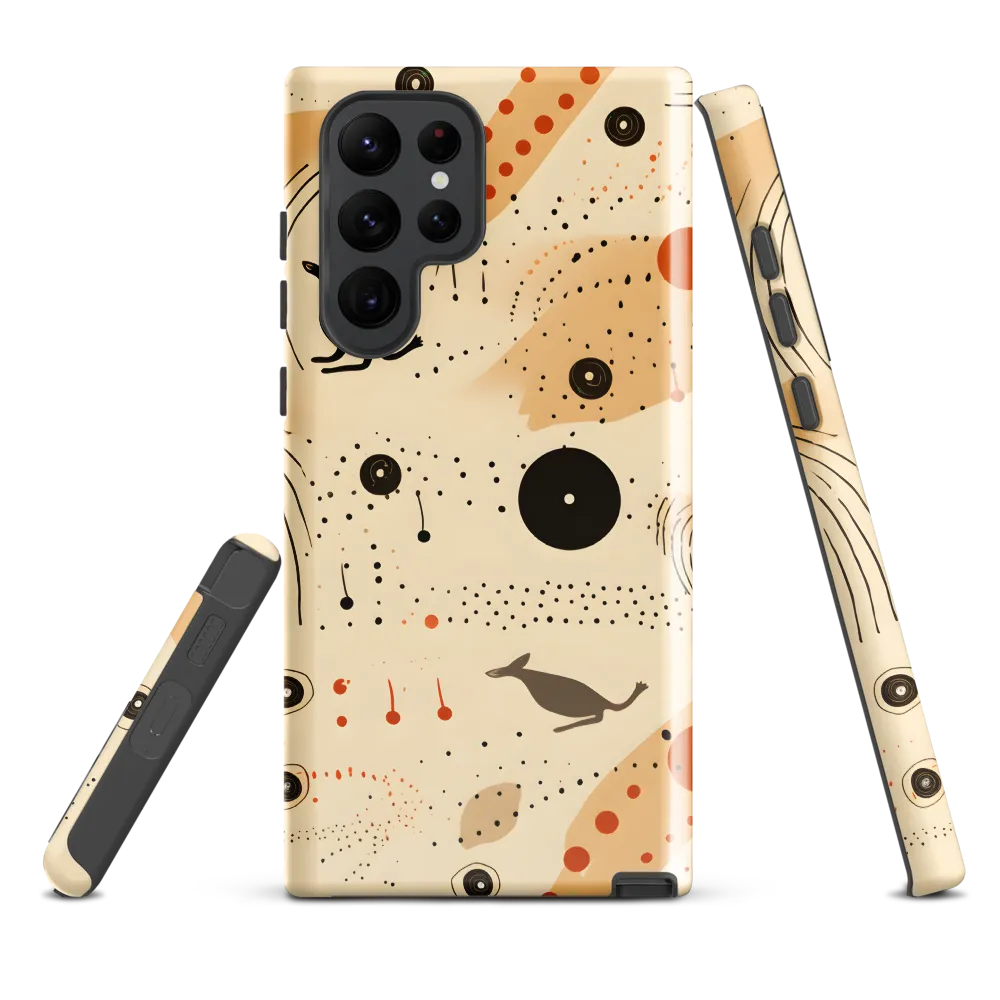 Playful Patterns in Earth Tones | Phone Case |  S22 Ultra | Tough Case | Glossy