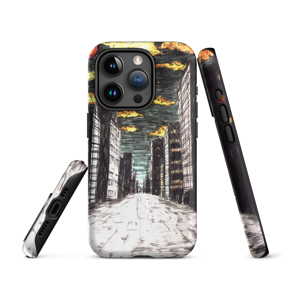 Eclipsed Cityscape | Phone Case |  15 Pro | MagSafe® Tough Case | Matte