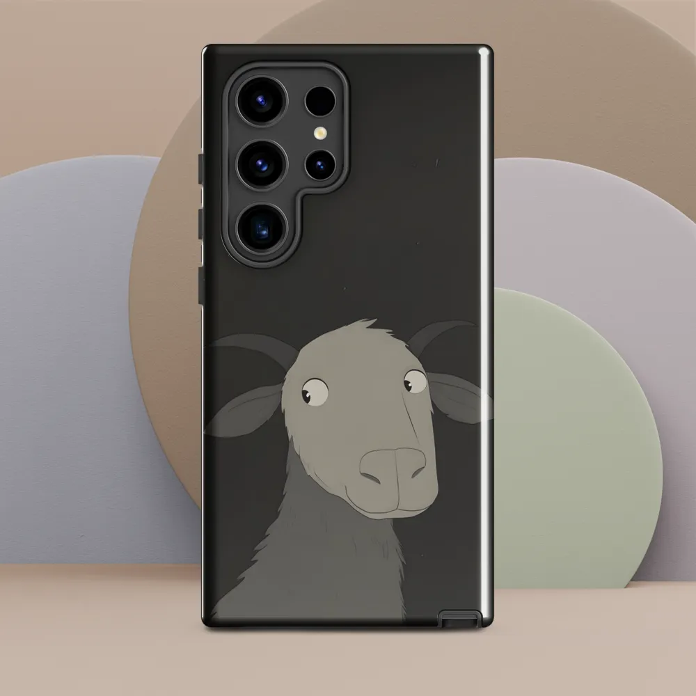 Whimsical Goat in Darkness