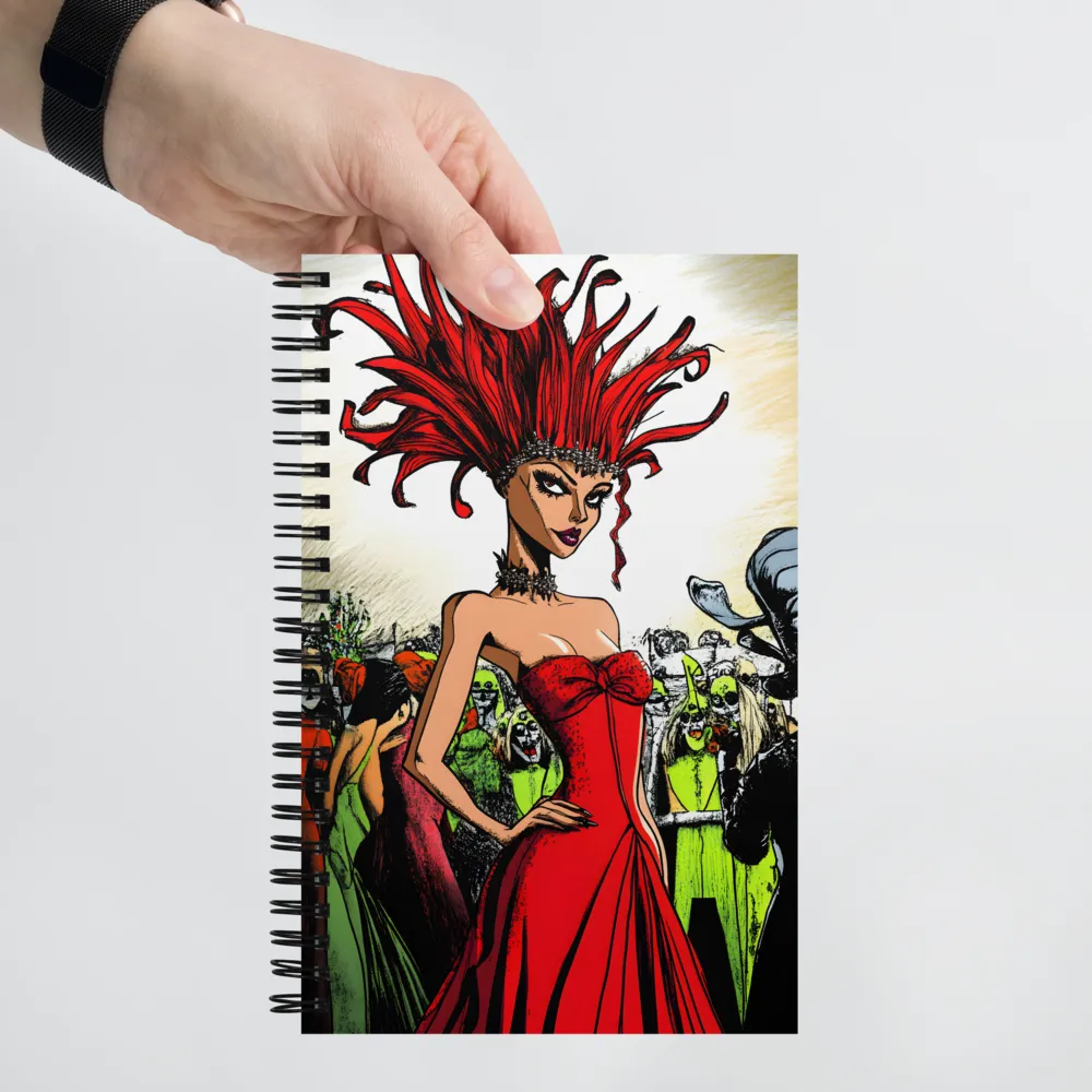 Fiery Elegance: A Fashion Statement | Spiral Notebook