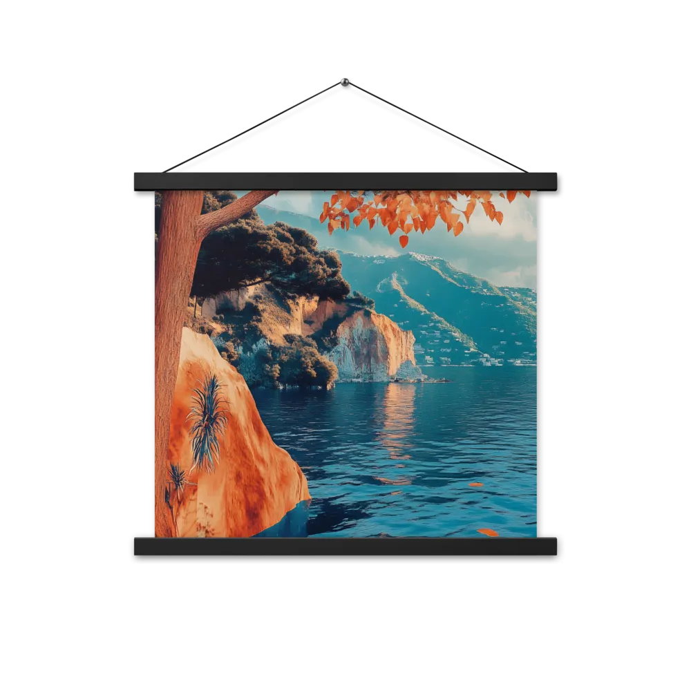 Elysian Waterscape | Poster With Black Wood Hanger | 18″×18″