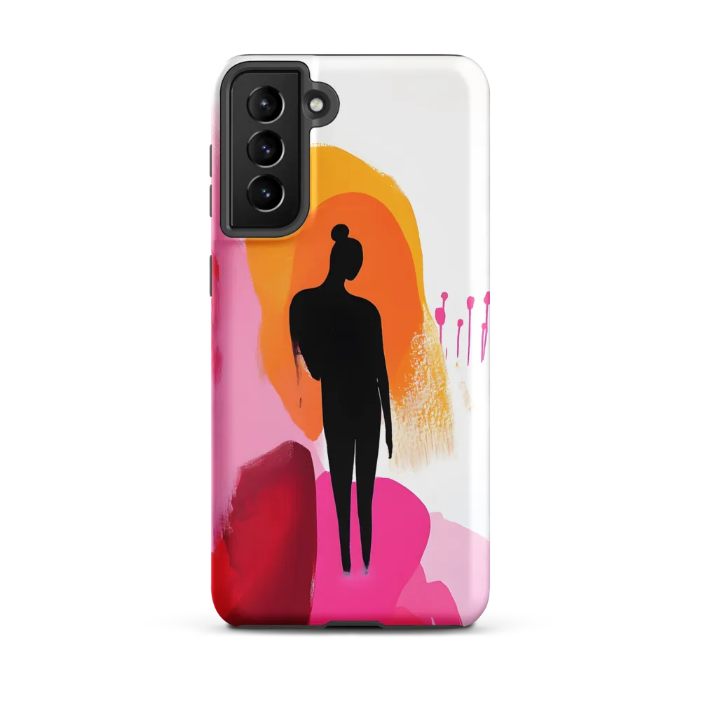Silhouette in Colorful Abstraction