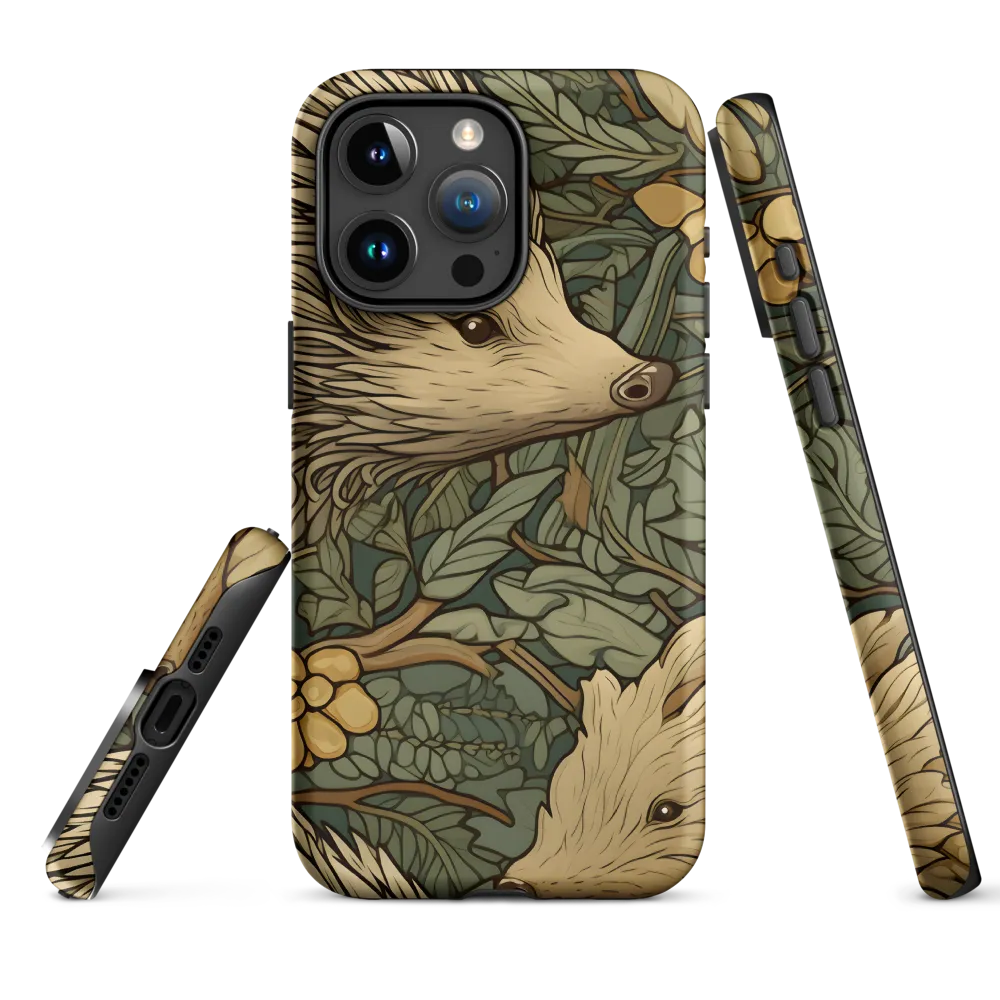 Whimsical Hedgehog Garden | Phone Case |  15 Pro Max | Tough Case | Matte