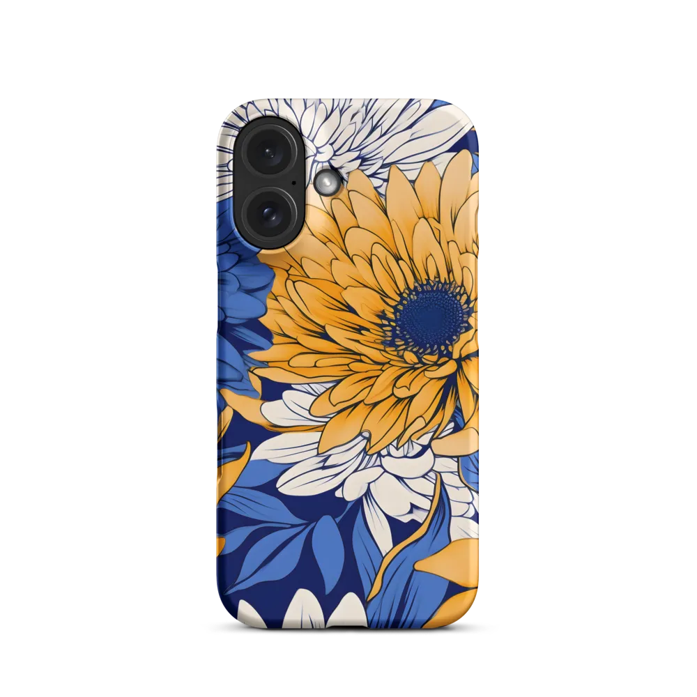 Floral Harmony in Blue and Yellow
