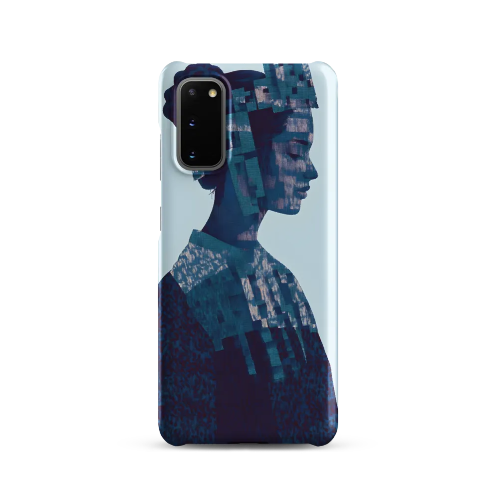 Digital Portrait in Abstract Blue