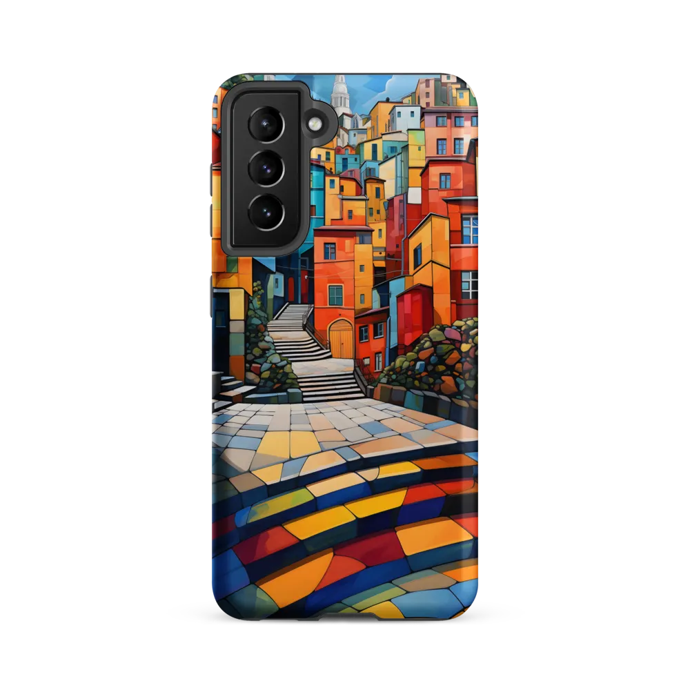 Vibrant Village: A Cubist Journey