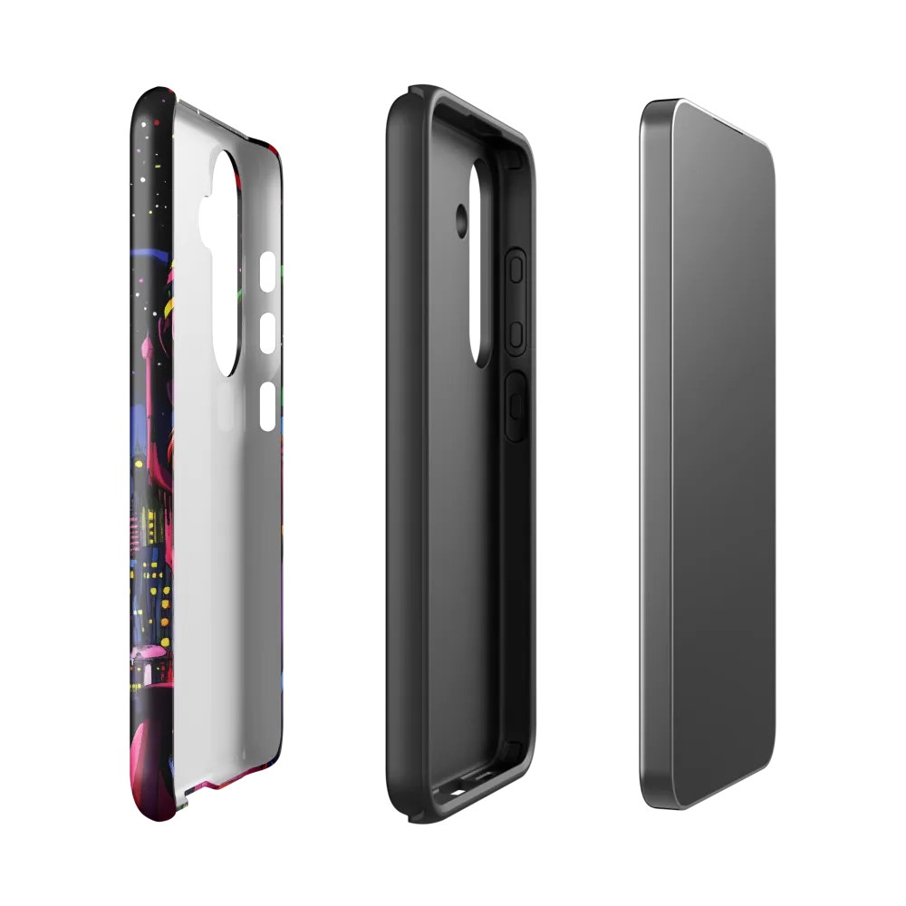 Neon Dreams of a Futuristic City | Phone Case |  S24 | Tough Case | Glossy