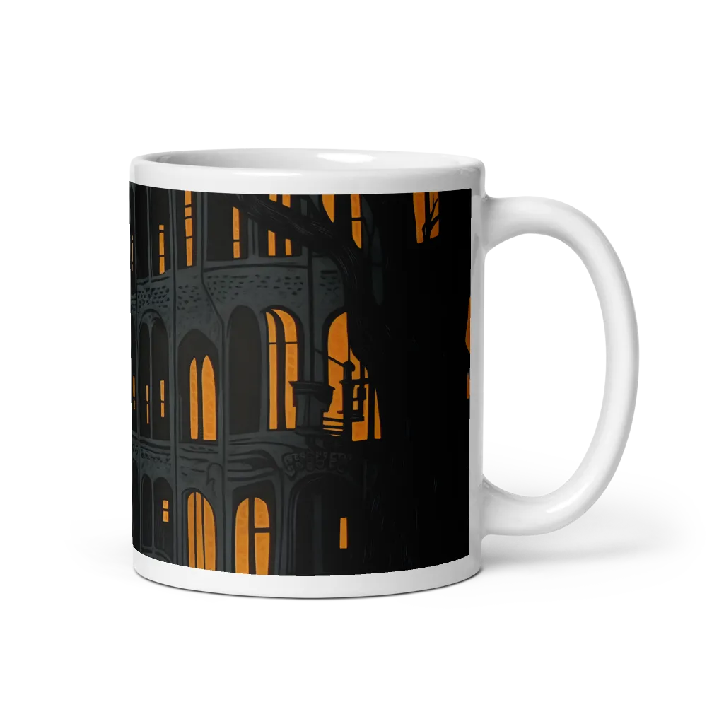 Eerie Cityscape: A Haunting Reflection | Mug with White inside | 11 oz