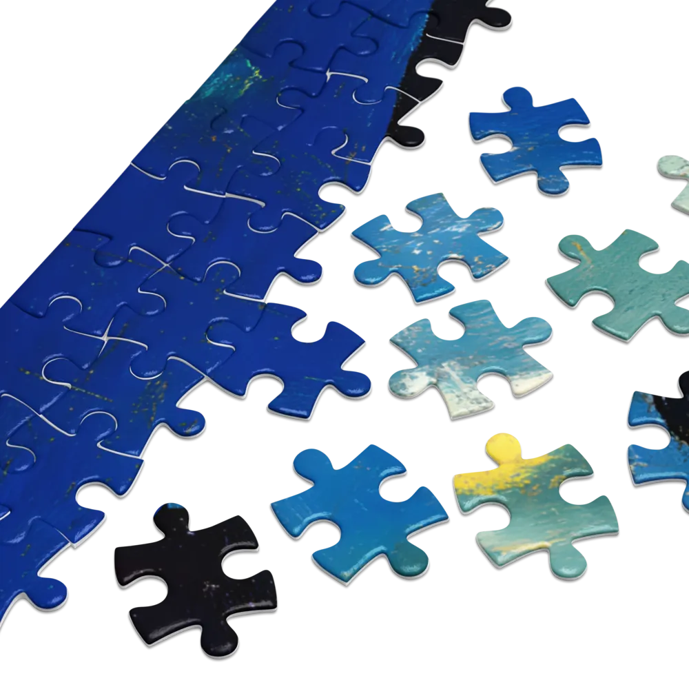 Balloon Above the Shore 
 Jigsaw Puzzle in Tin Box