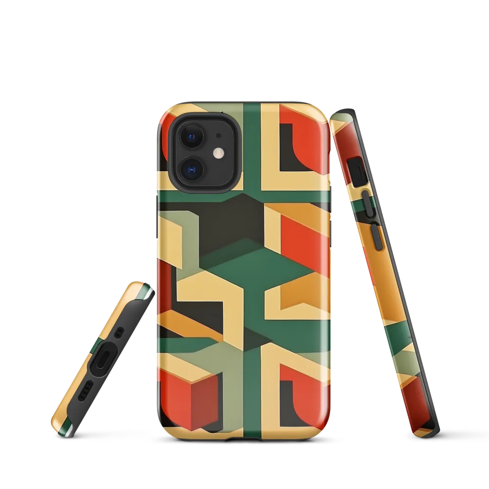 Dynamic Geometry: An Exploration of Form | Phone Case |  12 mini | Tough Case | Glossy