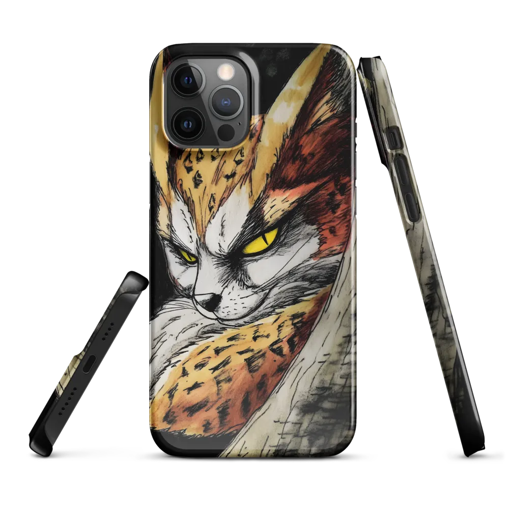 Fierce Gaze of the Wild Cat | Phone Case |  12 Pro Max | Snap Case | Glossy