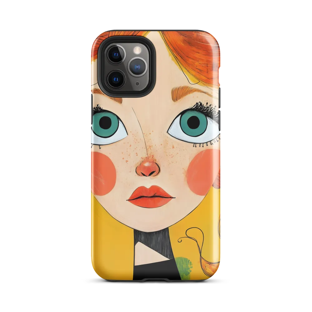 Whimsical Portrait of a Girl | Phone Case |  11 Pro | Tough Case | Glossy