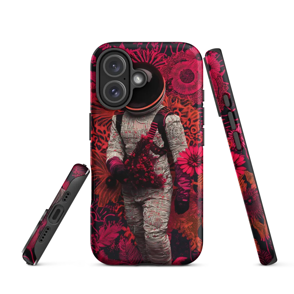 Cosmic Blooms: A Journey Through Space and Nature | Phone Case |  16 | Tough Case | Matte