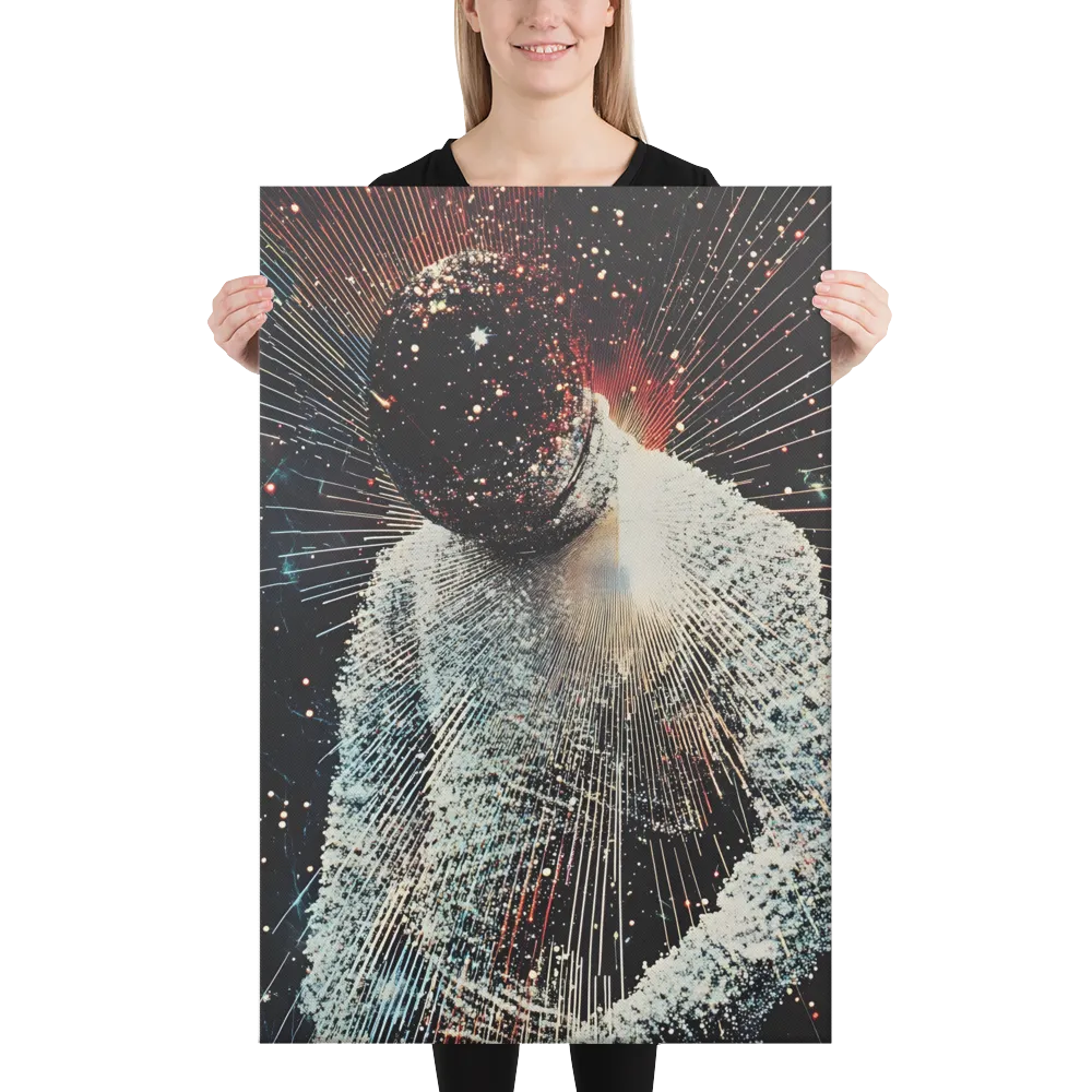 Ethereal Astronaut: A Journey Through the Cosmos | Canvas | 24″×36″