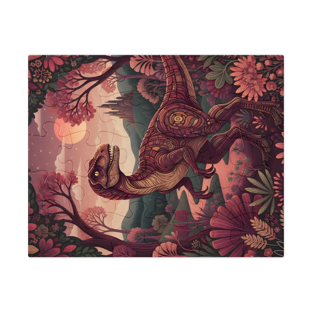 Ornate Raptor at Dusk 
 Jigsaw Puzzle in Tin Box