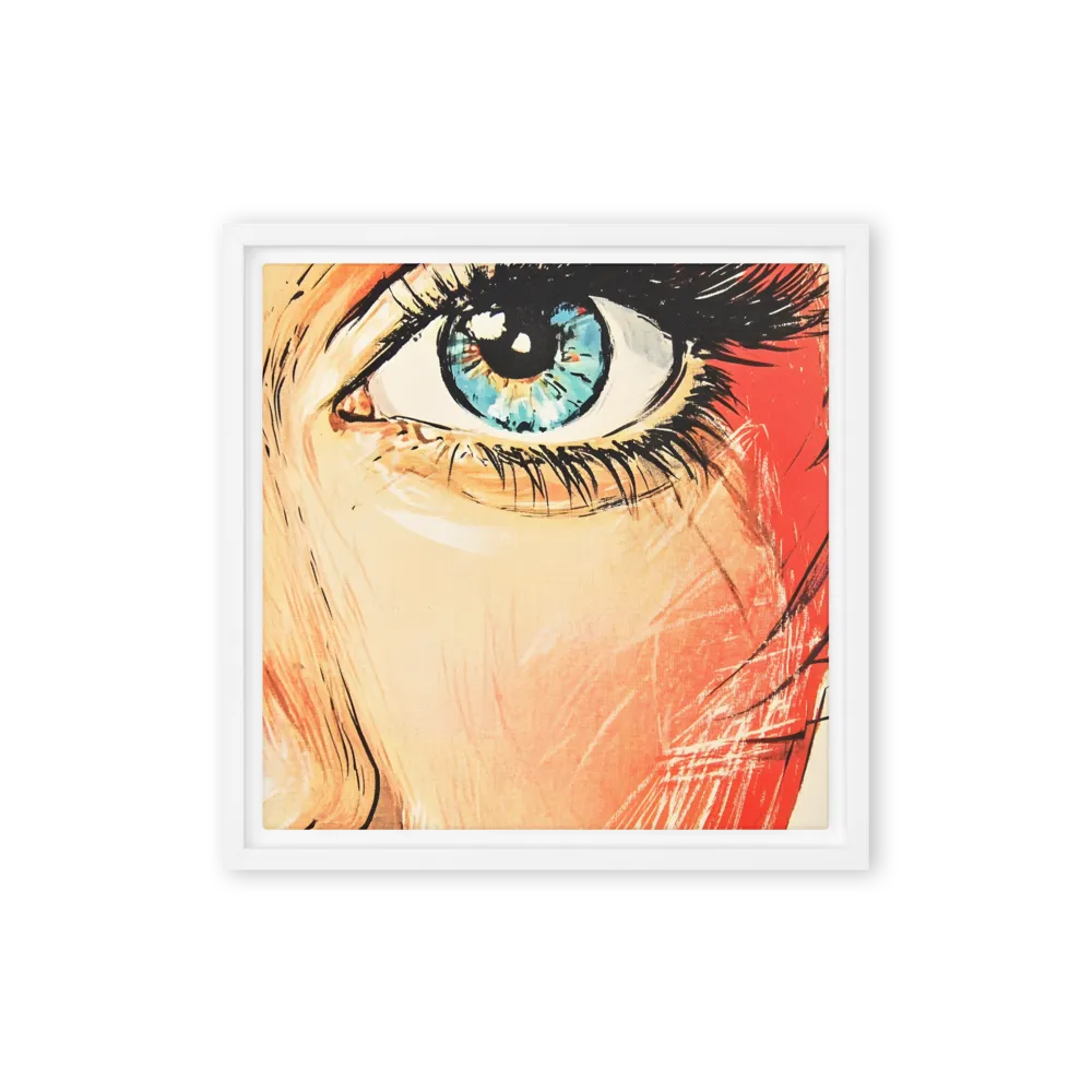 Gaze of Emotion | Canvas with White Frame | 12″×12″