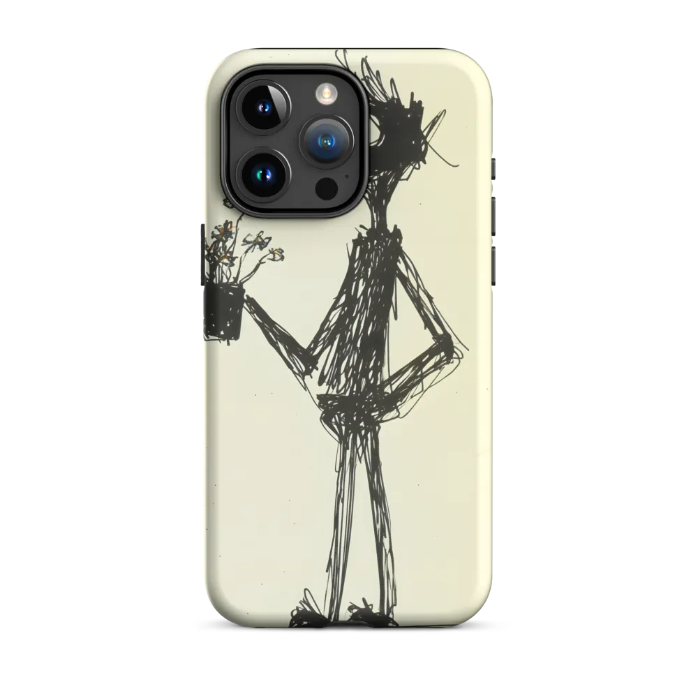 Whimsical Figure with Flowers