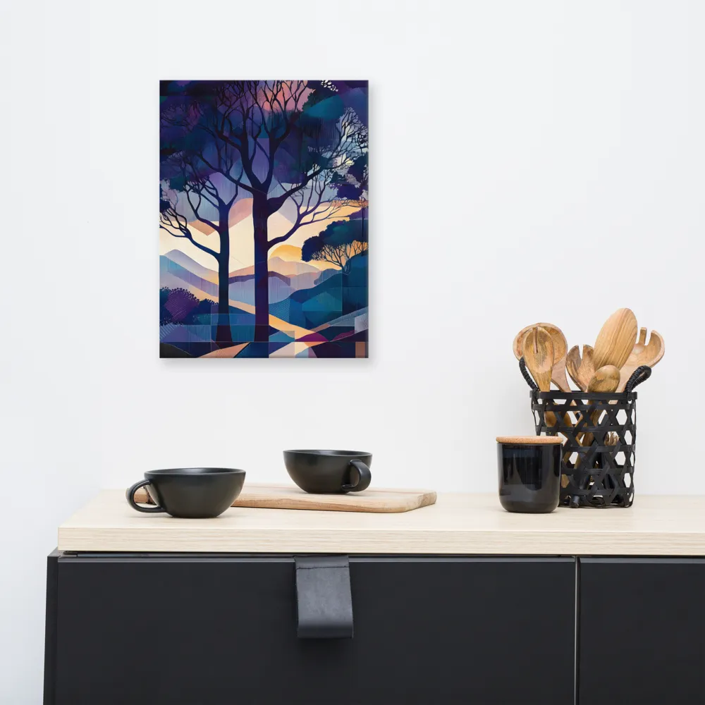 Tranquil Geometry: A Journey Through Color | Canvas | 12″×16″
