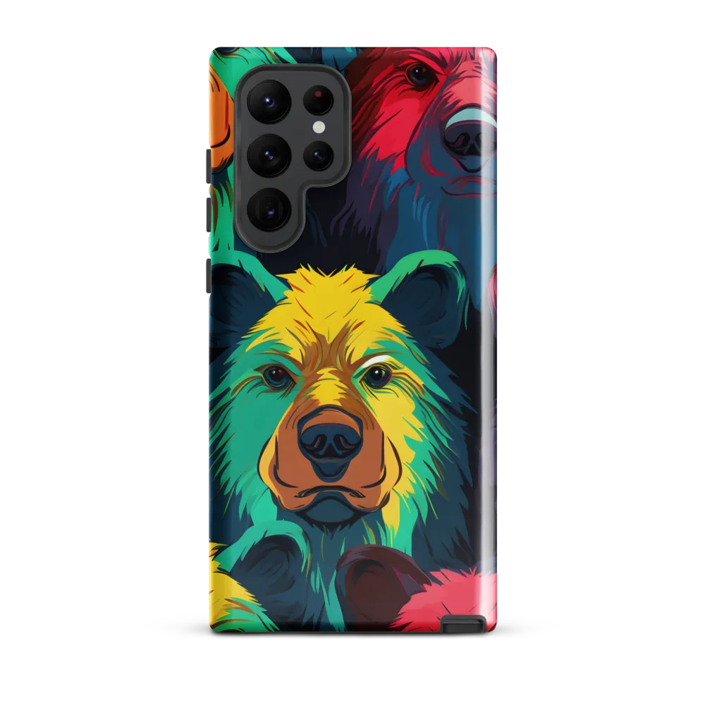 The Colorful Essence of Bears | Phone Case |  S22 Ultra | Tough Case | Glossy