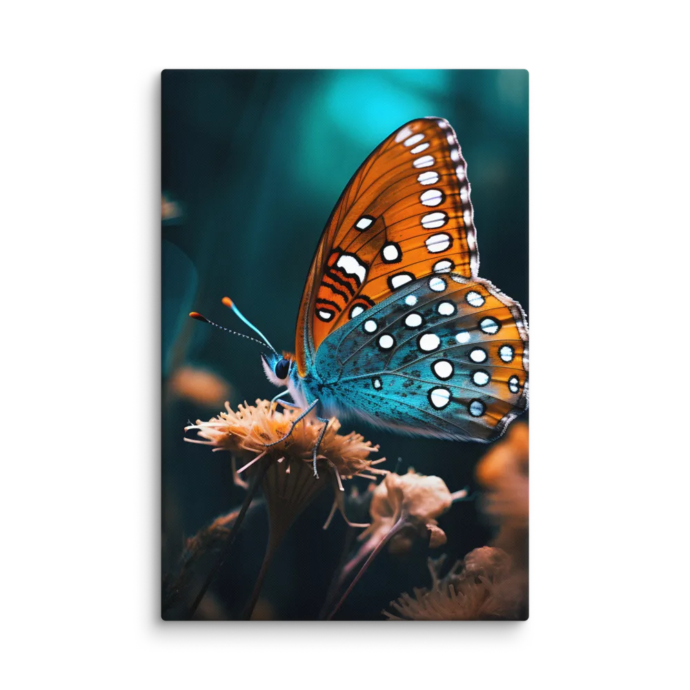 Whispers of Color: The Butterfly's Embrace | Canvas | 16″×24″