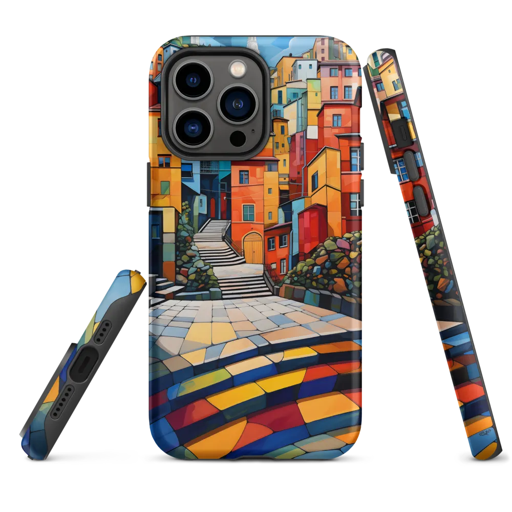 Vibrant Village: A Cubist Journey