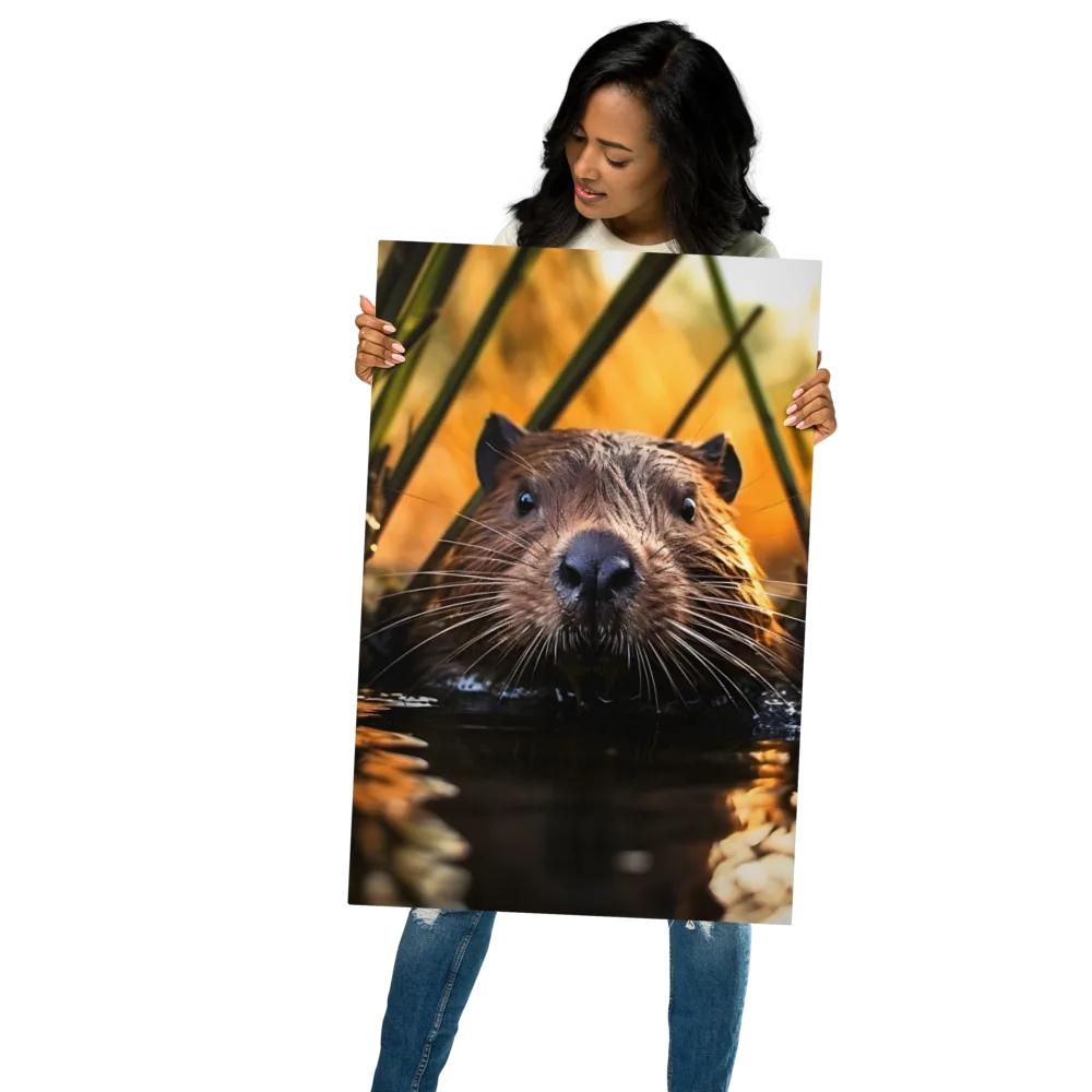 Beaver Serenity: A Natural Portrait | Metal Print | 20″×30″
