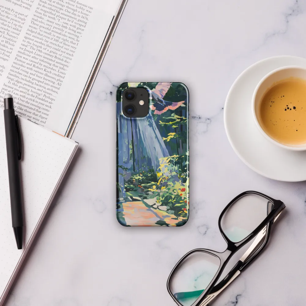 Flight of Light: A Serene Forest | Phone Case |  12 Mini | Snap Case | Glossy