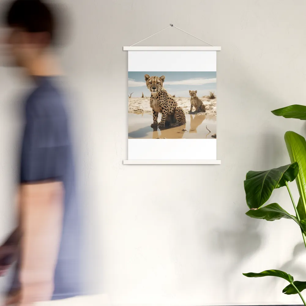 Silent Watchers of the Savanna | Poster With White Wood Hanger | 18″×24″